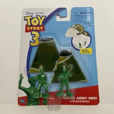 Thinkway Toys Disney Pixar Toy Story 3 Green Army Men w/ Parachutes NEW SEALED