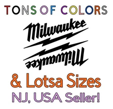 TWO Milwaukee Vinyl Decals/Stickers Many Sizes/Colors Free Ship