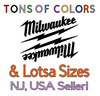 TWO Milwaukee Vinyl Decals/Stickers Many Sizes/Colors Free Ship