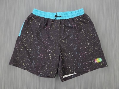 Slunks Men's XXL Multicolor Speckled Lined Athletic Volleyball Shorts 6''