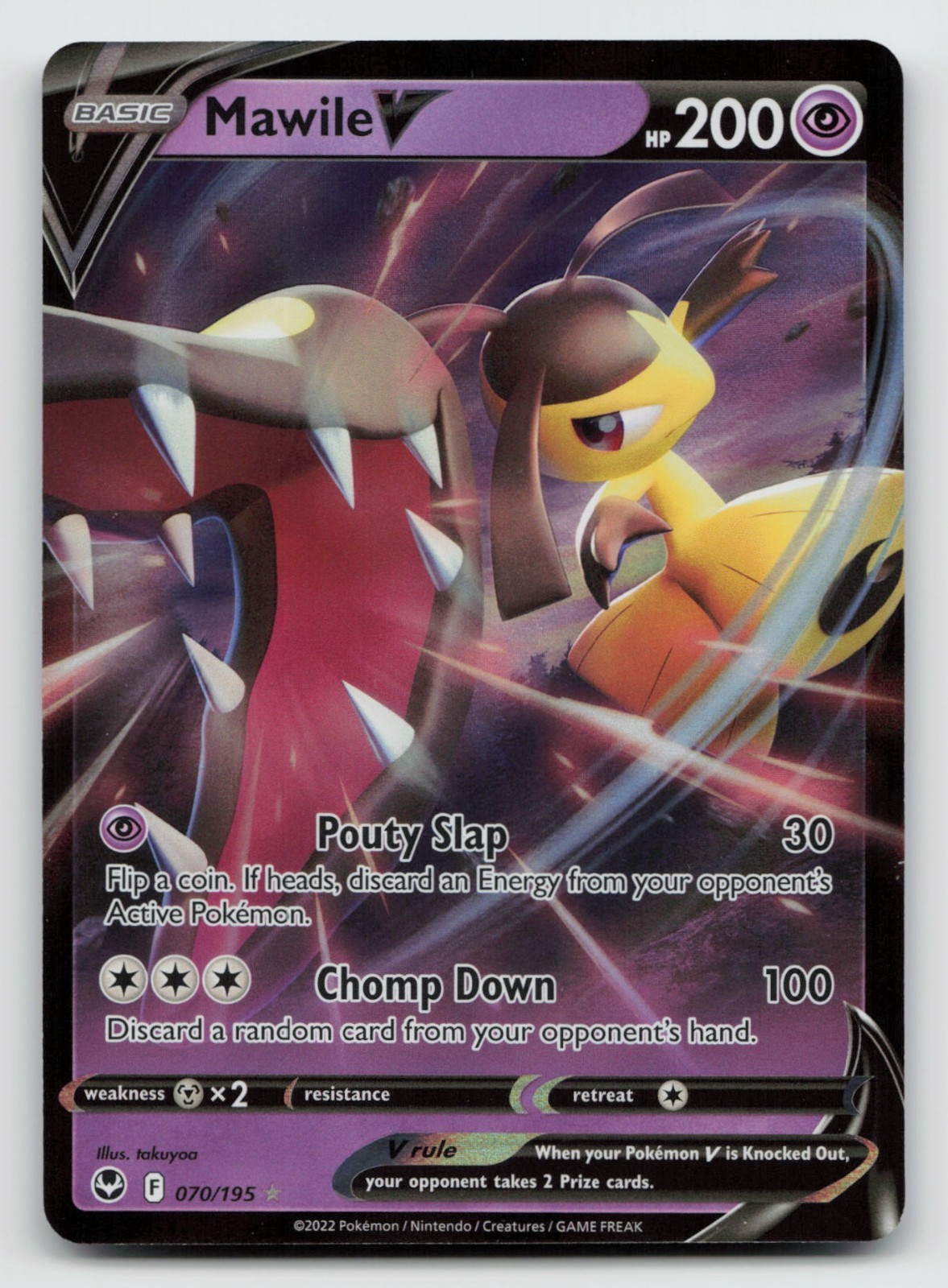 Mawile V 070/195 Pokémon TCG Sword & Shield Silver Tempest Ultra Rare NM