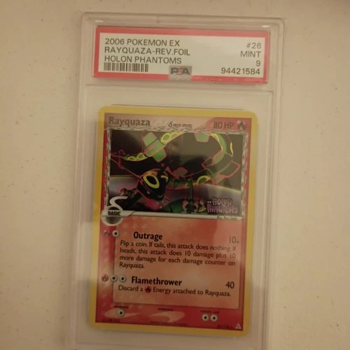 Rayquaza Holon Phantoms Reverse Holo Card #26/110 Psa 9