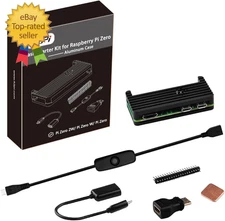 Geeekpi Case for Raspberry Pi Zero 2 W Case/Zero W, with Aluminum Case,20Pin GPI