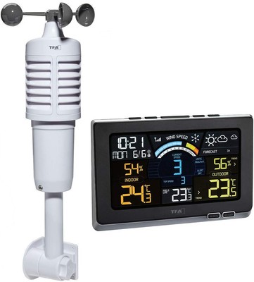 TFA Dostmann Spring Breeze Funk-Wetterstation, 35.1140.01, mit Farbdisplay
