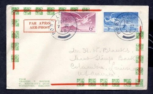 Ireland - 1948 Air Issue on Airmail First Day Cover