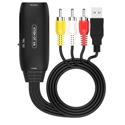 Plugs and Play AVs to HDMIs Adapter for Easy Connection Support 1080PX1920