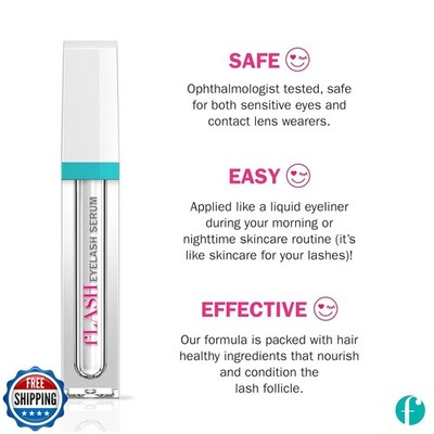 fLASH Eyelash Serum for Long, Curled Natural Lashes - Enhances and Strengthen...