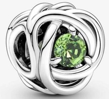 Authentic Pandora Sterling Silver Eternity Birthstone August Charm
