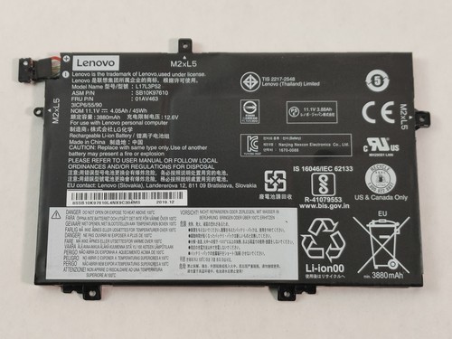 Lenovo ThinkPad L15 Gen 2 Laptop Akku 01AV463 3880 mAh 3-Zellen 11,1 V