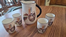 Vintage Capri by RoyalSealey Pitcher and 4 cups