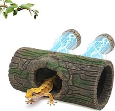Magnetic Crested Gecko Hide Resin Hollow Log Cave Reptile Hide Cave