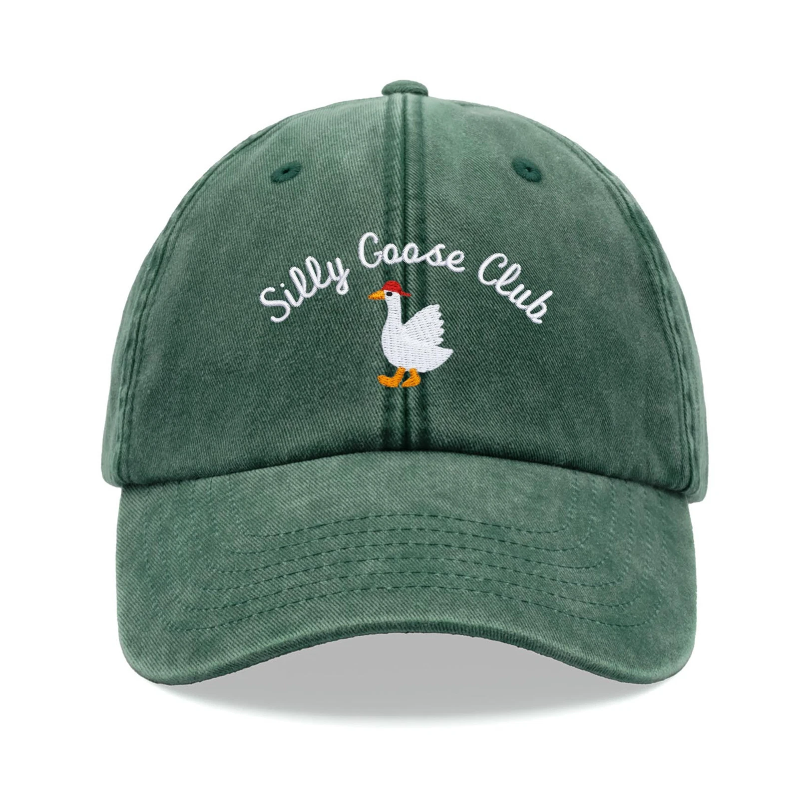 Silly Goose Club Baseball Cap Vintage Washed Unisex Dad Hat Bird Cute Funny Mum