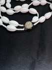 VINTAGE SIGNED MIRIAM HASKELL White Glass Bead Necklace | Elegant Long Strand — photo 4