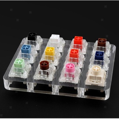 12 Key Clear Switches Tester für Kailh Box DIY Blank Keycaps