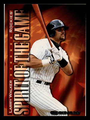 Larry Walker 1998 Donruss Spirit of the Game #390 HOF Colorado Rockies Mint
