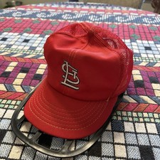 Vintage 70s St Louis Cardinals Trucker Mesh Baseball Cap Hat Snapback Annco USA