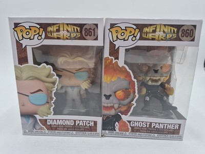 Funko Pop! - Infinity Warps Ghost Panther #860, Diamond Patch #861 Set Of 2
