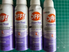 4-pack lot OFF! Clean Feel Insect Mosquito Repellent Spray Fragrance Free Hr 5oz