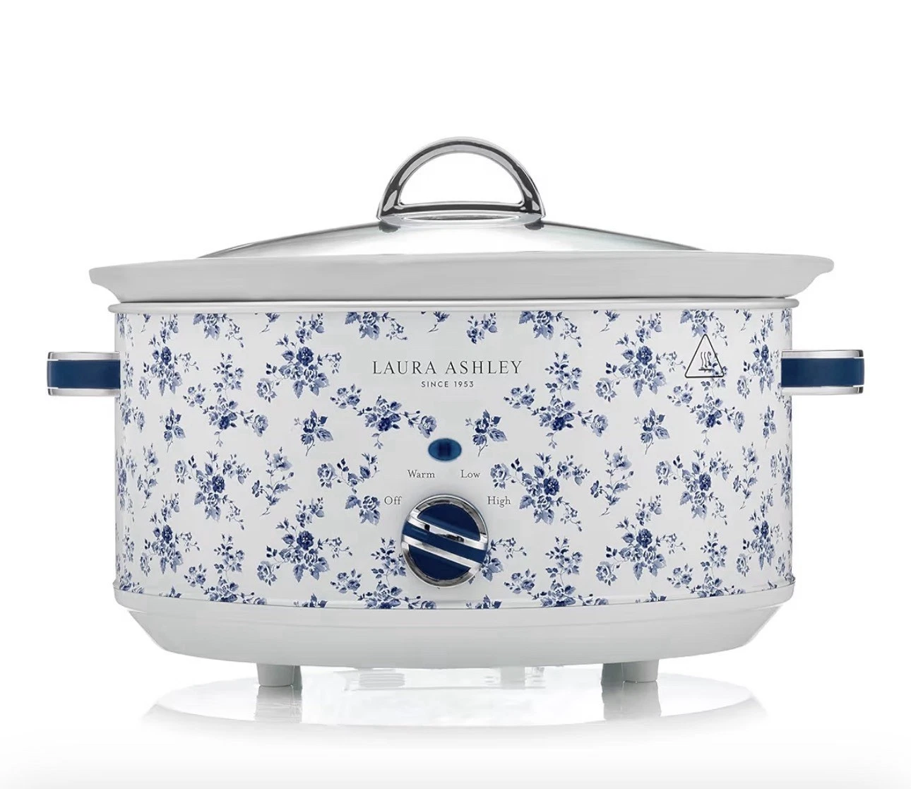 Laura Ashley China Rose Slow Cooker 6.8 Quart - Large Slow Cooker 6.8 QT NEW