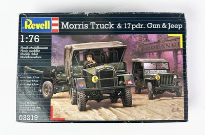 Revell 03219 Morris Truck & 17pdr. Gun & Jeep 1/76 Scale Plastic Model Kit