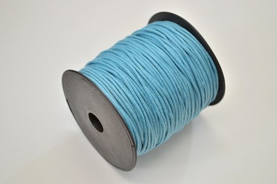 100 METER AQUA WAXED COTTON BEADING CORD STRING ROLL 2MM