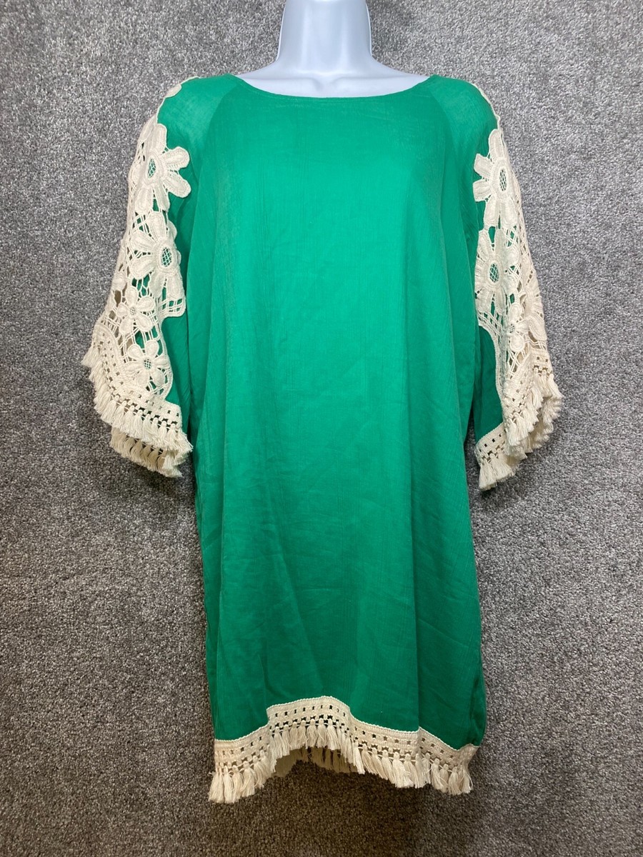 umgee green dress Umgee Emerald Green Short Dress with Ruffle Sleeve Medium / Emerald Green main image 0