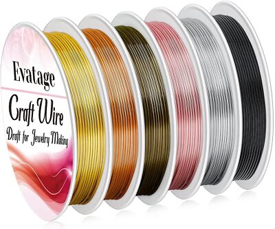 20 Gauge Jewelry Wire for Gold, Silver, Black, Pink, Copper, Antique Bronze 