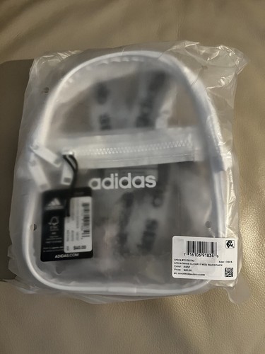 Adidas Clear Mini Backpack White New 