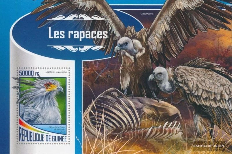 Guinea Block 2829 (kompl. Ausgabe) postfrisch 2017 Raubvögel - Bild 1 von 1