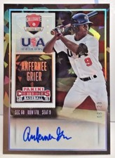 Anfernee Grier 2015 Panini Contenders USA Cracked Ice RC Autograph Auto #'d 8/23