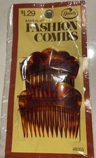 Vintage Goody Tortoise Shell Kant Slip Fashion Hair Combs Made USA 1975 NOS