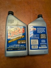 Lucas Oil 10710 Semi-Synthetic SAE 10W-40 Motorcycle Oil 2 Quart Bottle -11qt 48.00 per gallon