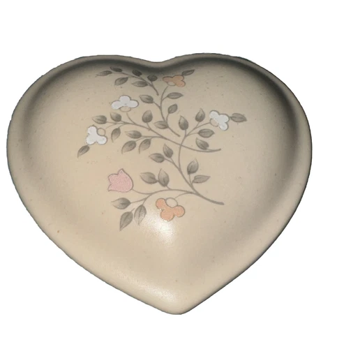 PFALTZGRAFF Heart Shape Trinket Box Ivory Cream Floral Cassic Design