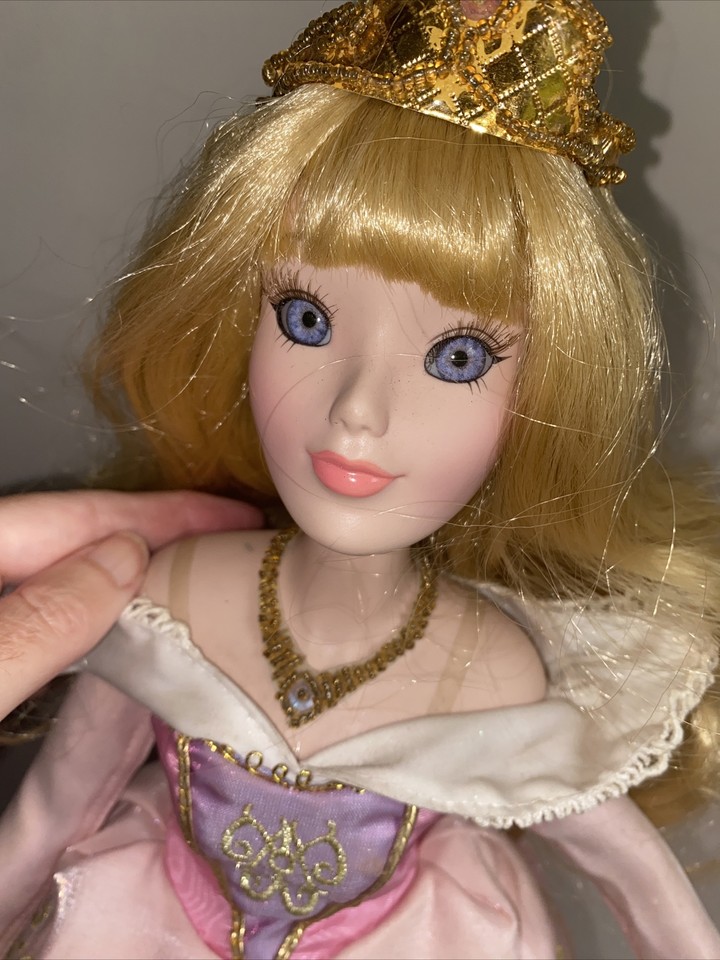 Disney Sleeping Beauty Brass Key 16" Porcelain Doll AURORA Base