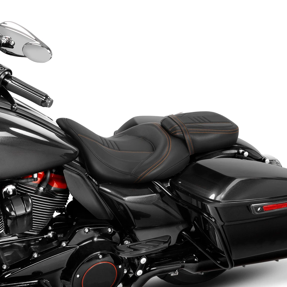 Asiento de conductor pasajero apto para Harley Touring Road King Street Glide 2009-2024 EE. UU. Foto 4 de 4