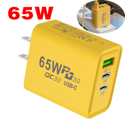 65W Super Fast Charging Block Type C Wall Charger For Samsung Galaxy S23/S22/S21