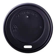 Karat PP Sipper Dome Lid for 8 oz Paper Hot Cup (Black) - 1,000 ct, C-KDL508B-PP