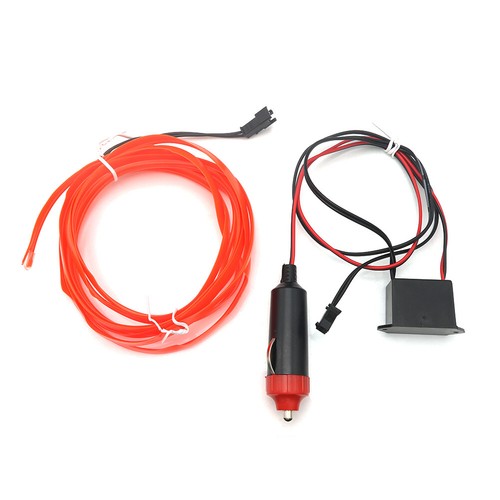 6.56FT Orange LED EL Wire Light Strip Car Atmosphere Glow Neon Decor Lamp - Picture 4 of 13