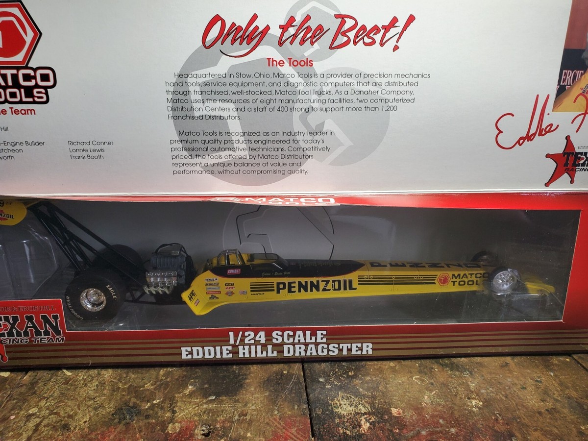 98 Eddie Hill Matco Tools 1:24 Diecast NHRA Top Fuel Dragster