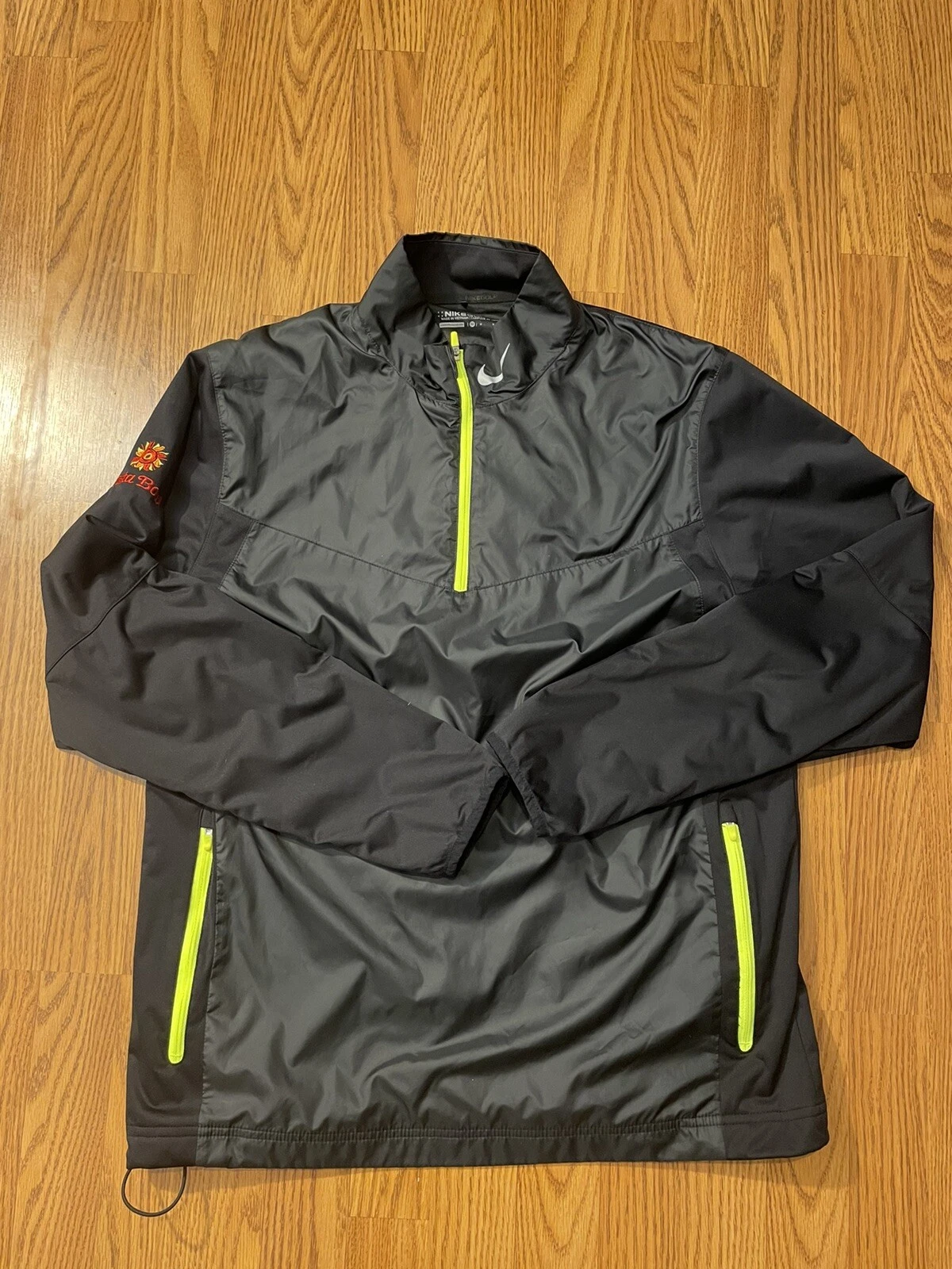 Nike Golf Mens Black Neon Windbreaker Medium