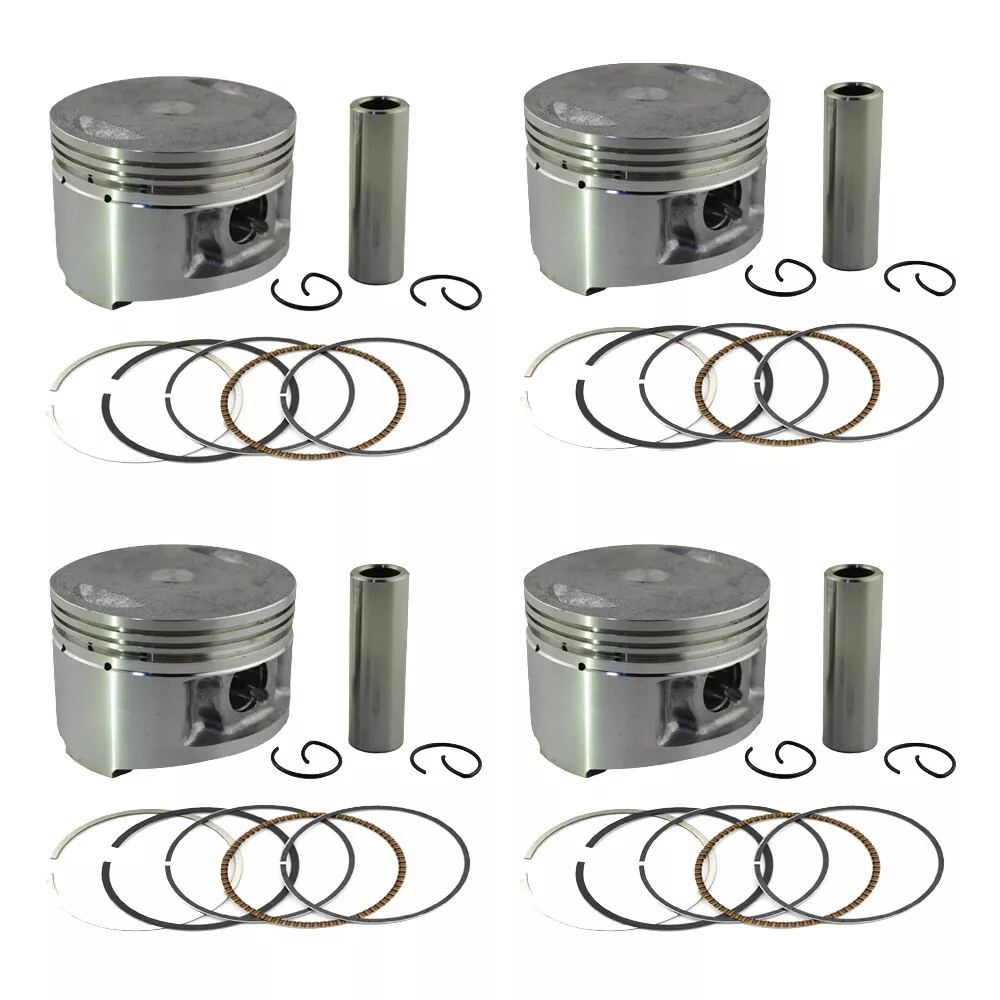 4X Piston Rings Pin Clip Kit for Kawasaki ZX600 Ninja ZX6 ZZR600 90-06 STD  65mm