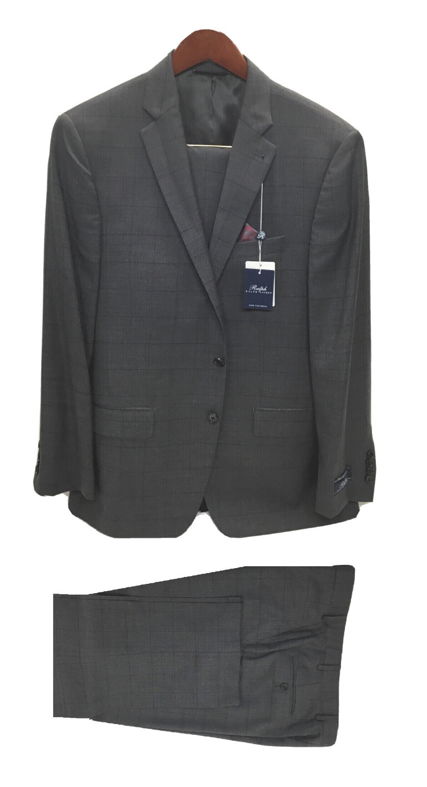 Ralph Lauren NOTT21RZD971 Костюм из натуральной шерсти Стрейч Серый 43Reg 37W