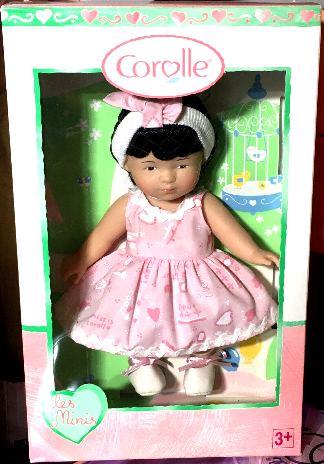 Corolle  Vintage Asian raven Hair 8" Doll Les Minis Corollin