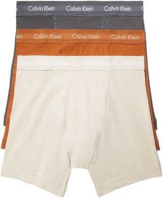 Calvin Klein Men's Underwear Cotton Stretch 3 - Pack Boxer Brief, Multicolor,2XL