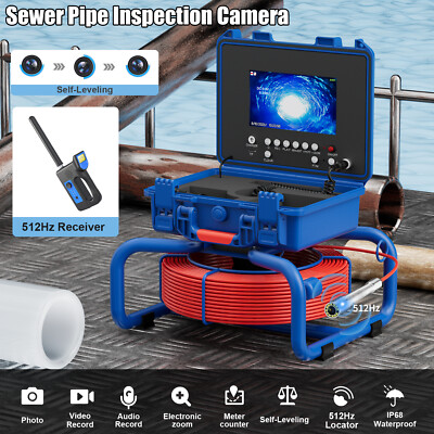 Pipe Inspection Camera 512hz Drain Sewer Camera Self Leveling with Locator 30 m