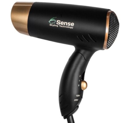 Compact Travel Hair Dryer with Folding Design Travel Bag Dual