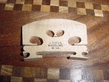 VINTAGE J TOPOR W VA. VIOLIN BRIDGE 1950/60S NEW OLD STOCK 3/4
