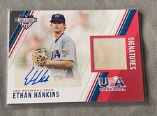 2018 USA Baseball Stars & Stripes and Material Signatures Ethan Hankins Auto