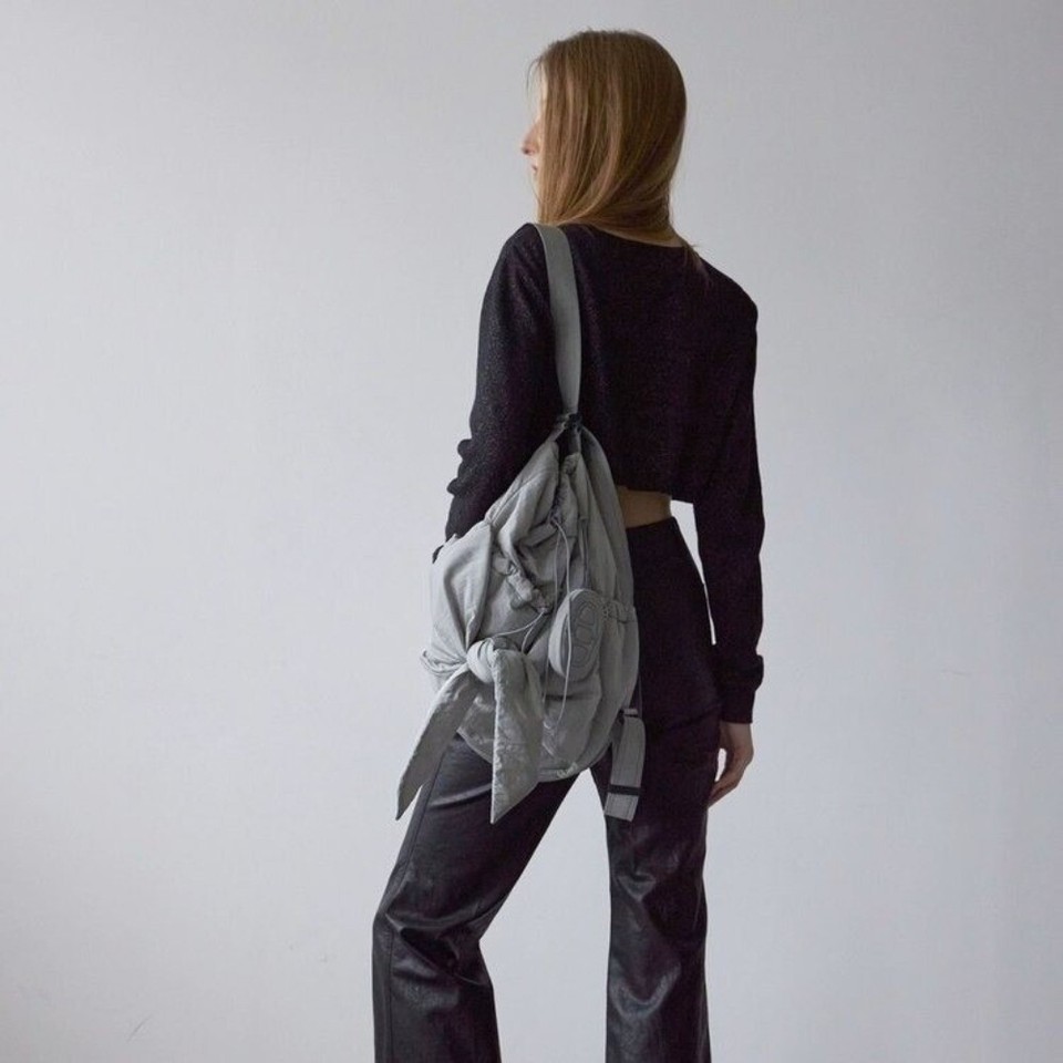 Bow Drawstring Backpack Nylon Handbag Fashion Shoulder Bag eBay