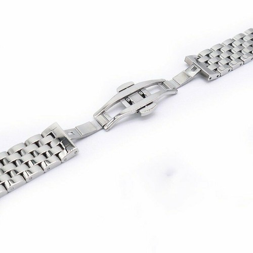 Curved End Solid Stainless Steel Metal Bracelet Watch Band Strap Replacement 20 - Picture 7 of 11